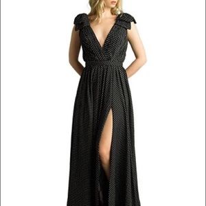 Basix Plunging Polka-Dot Gown (12)